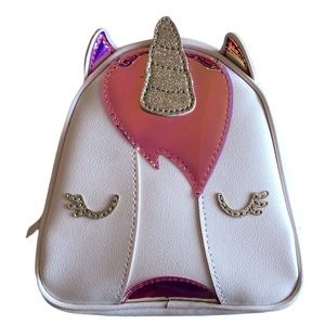 Bath & Body Works Unicorn Cosmetic Bag Glitter Zip Up Bag Kawaii Cute Pouch